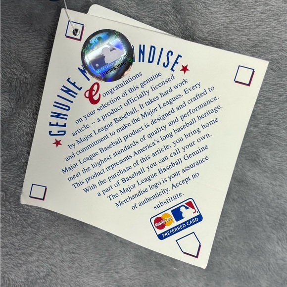 VTG NWT Atlanta Braves Majestic USA Made Jersey Adult XL Blue MLB Team Apparel - Picture 4 of 16